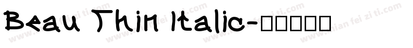 Beau Thin Italic字体转换